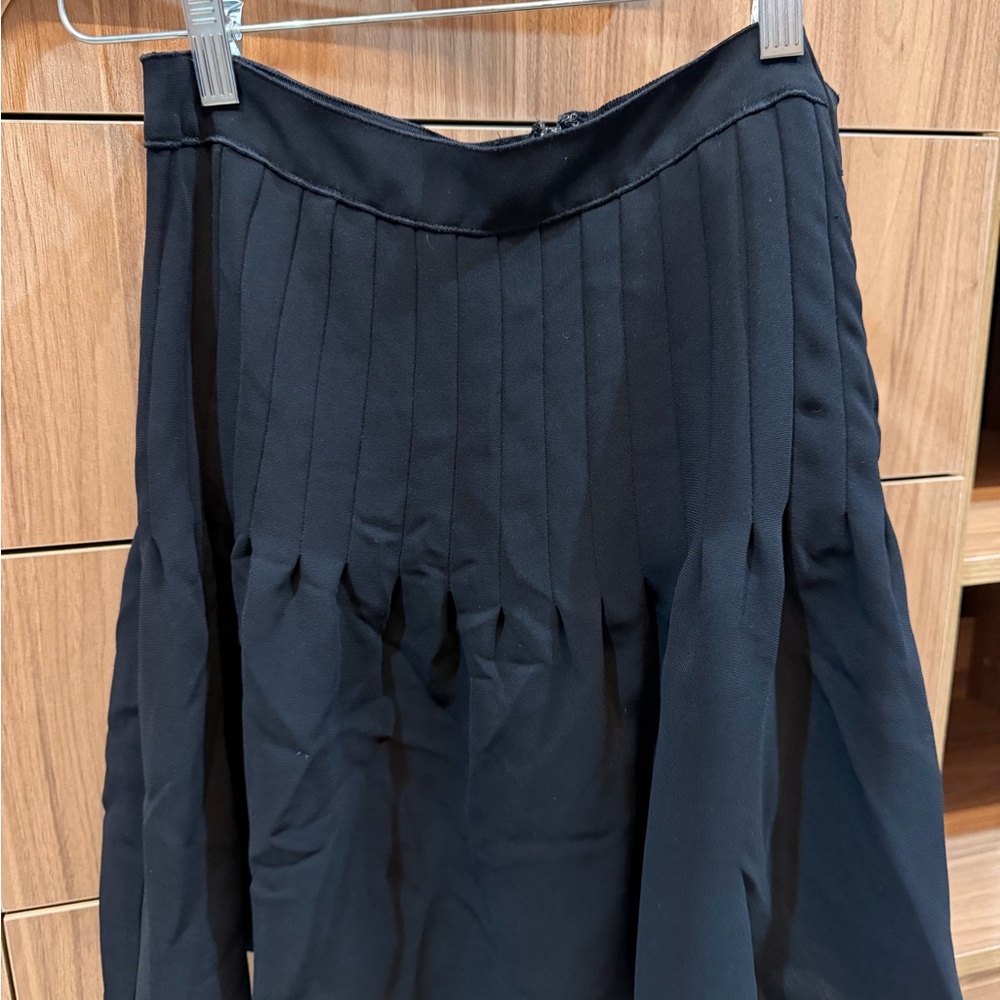 Reiss Black A-Line Pleated Skirt